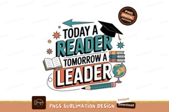 Reader Leader Graduation Cap Globe Pencil Books image Product Image 1