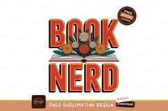 Book nerd floral design flowers leaves Product Image 1