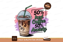 Iced coffee drink with text beverage caffeine Product Image 1