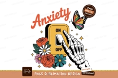 Skeleton hand toggling anxiety switch SUBLIMATION Product Image 1