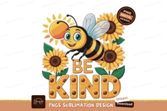 Happy bee sunflowers sun kindness yellow Product Image 1