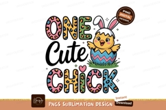 Cute chick wearing bunny ears in egg easter Product Image 1