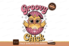 Groovy chick hatching pink egg yellow Product Image 1