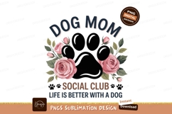 Dog mom floral paw print image Product Image 1