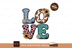 Love letters floral cow print image Product Image 1