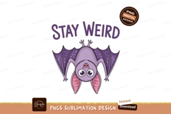 Purple bat hanging upside down with text pink eyes Product Image 1