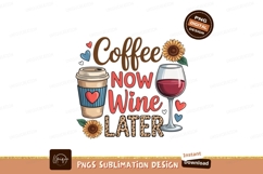 Coffee now wine later sunflower heart Product Image 1
