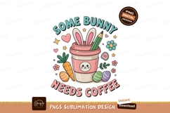 Bunny coffee cup with carrot and eggs easter Product Image 1