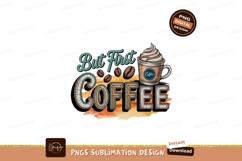 Coffee cup with whipped cream and beans image Product Image 1