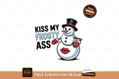 Snowman with lips and hat winter christmas Product Image 1