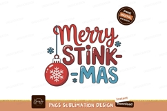 Merry Stinkmas Ornament Snowflakes christmas blue Product Image 1