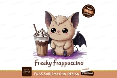 Fluffy bat with sweet drink cute coffee Product Image 1