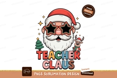 Festive Santa Claus with Star Glasses and Reindeer Product Image 1
