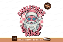 Pink Santa heart sunglasses festive vibes claus christmas Product Image 1