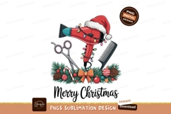 Festive Hairdresser Tools Christmas Celebration SUBLIMATION Product Image 1