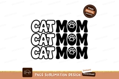 Cat Mom Design With Paw Print Decoration Product Image 1