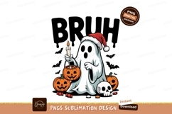Funny Ghost With Candy Halloween Sublimation Png Product Image 1