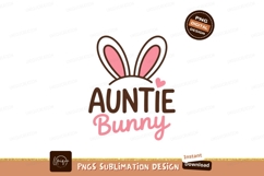 Auntie Bunny Easter Design Sublimation Png Product Image 1