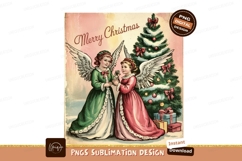 Vintage Angels Celebrate Merry Christmas Holiday Product Image 1