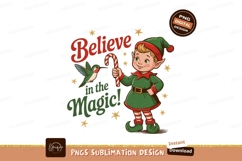 Christmas Elf Candy Cane Believe Magic Product Image 1