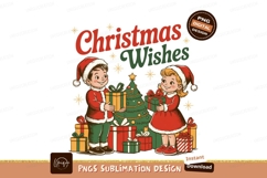 Christmas Wishes Kids Gift Illustration Sublimation Product Image 1