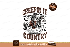 Halloween Skeleton Cowboy Horse Sublimation Png Product Image 1