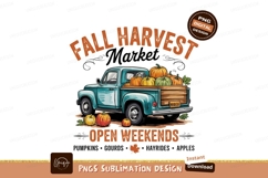 Fall Harvest Market Truck With Pumpkins Product Image 1