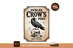 Pickled Crows Foot Skull Label Design Product Image 1