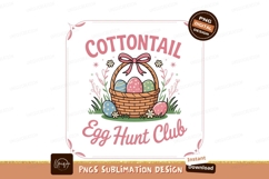 Cottontail Easter Egg Hunt Sublimation Png Product Image 1