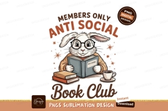 Anti Social Book Club Bunny Reading Product Image 1