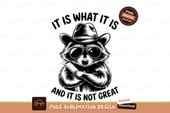 Cool Raccoon Cowboy With Axe Sublimation Png Product Image 1