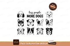 Dogs Faces Vector Illustration Sublimation Png Product Image 1
