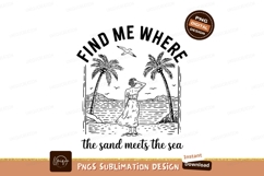 Woman Seashore Palm Tree Sublimation Png Product Image 1