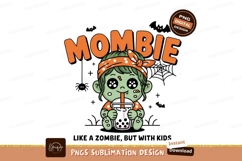 Halloween Mombie Drinking Boba Cute Design Product Image 1