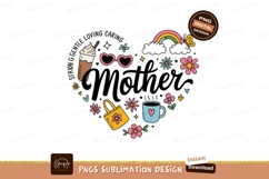 Mothers Day Doodle Heart Design Sublimation Png Product Image 1