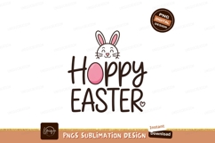 Hoppy Easter Bunny Vector Sublimation Png Product Image 1