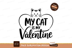 Cat Valentine Svg Sublimation Png Design Product Image 1