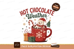 Winter Season Hot Chocolate Weather Graphic Product Image 1