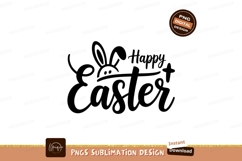 Happy Easter Bunny Graphic Design Black Product Image 1