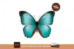 Isolated Turquoise Butterfly Sublimation Png Image Product Image 1