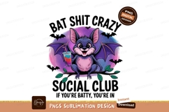 Cartoon Bat Social Club Crazy Image Product Image 1