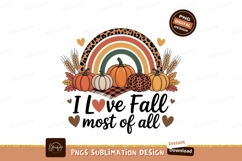 Autumnal pumpkins leopard rainbow hearts Product Image 1