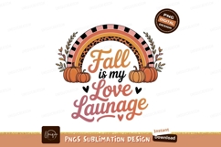 Autumn rainbow pumpkins text fall Product Image 1