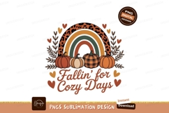 Autumn pumpkins rainbow leopard hearts image Product Image 1