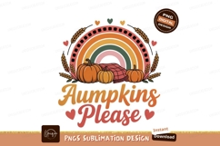 Autumnal rainbow pumpkins plaid blanket fall harvest Product Image 1