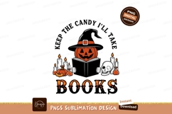Pumpkin Reading Book Halloween Sublimation Png Product Image 1
