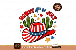 Red striped hat cacti stars cactus blue Product Image 1