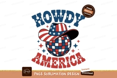 Howdy America cowboy hat globe stars stripes Product Image 1