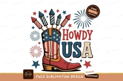 Cowboy boot fireworks american flag image Product Image 1