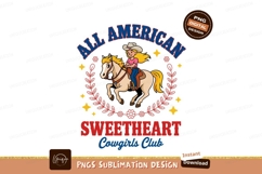 Blonde cowgirl riding horse western image Product Image 1